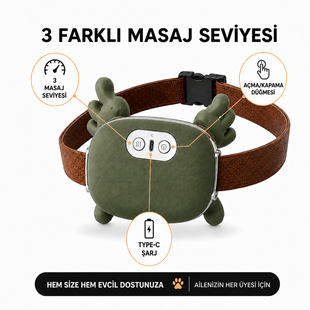 Patinorra-Isıtmalı Evcil Hayvan Masaj Cihazı